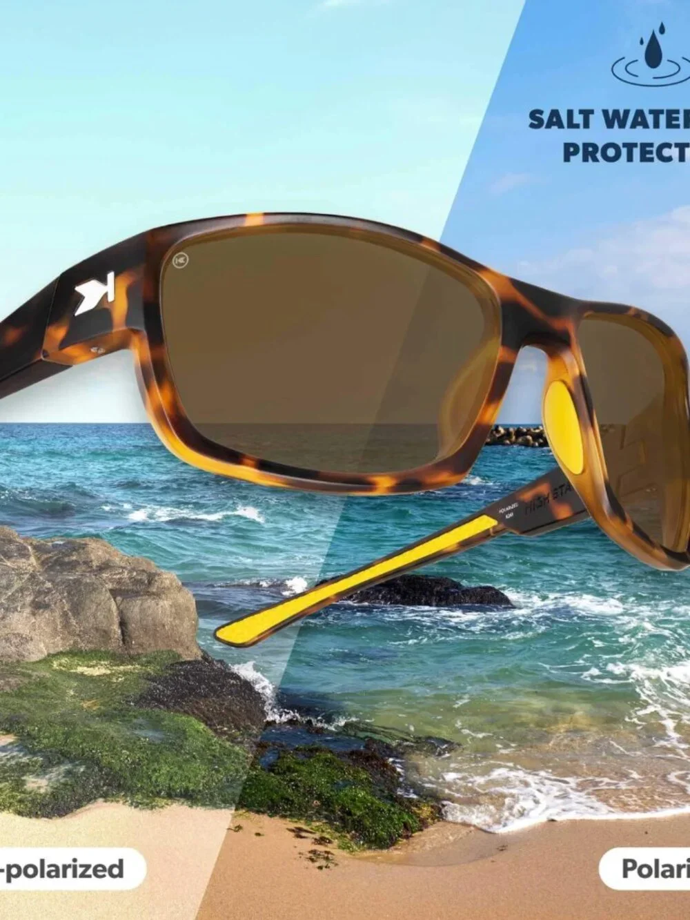 NWT Knockaround High Stakes Sunglasses, Tortoise/Amber